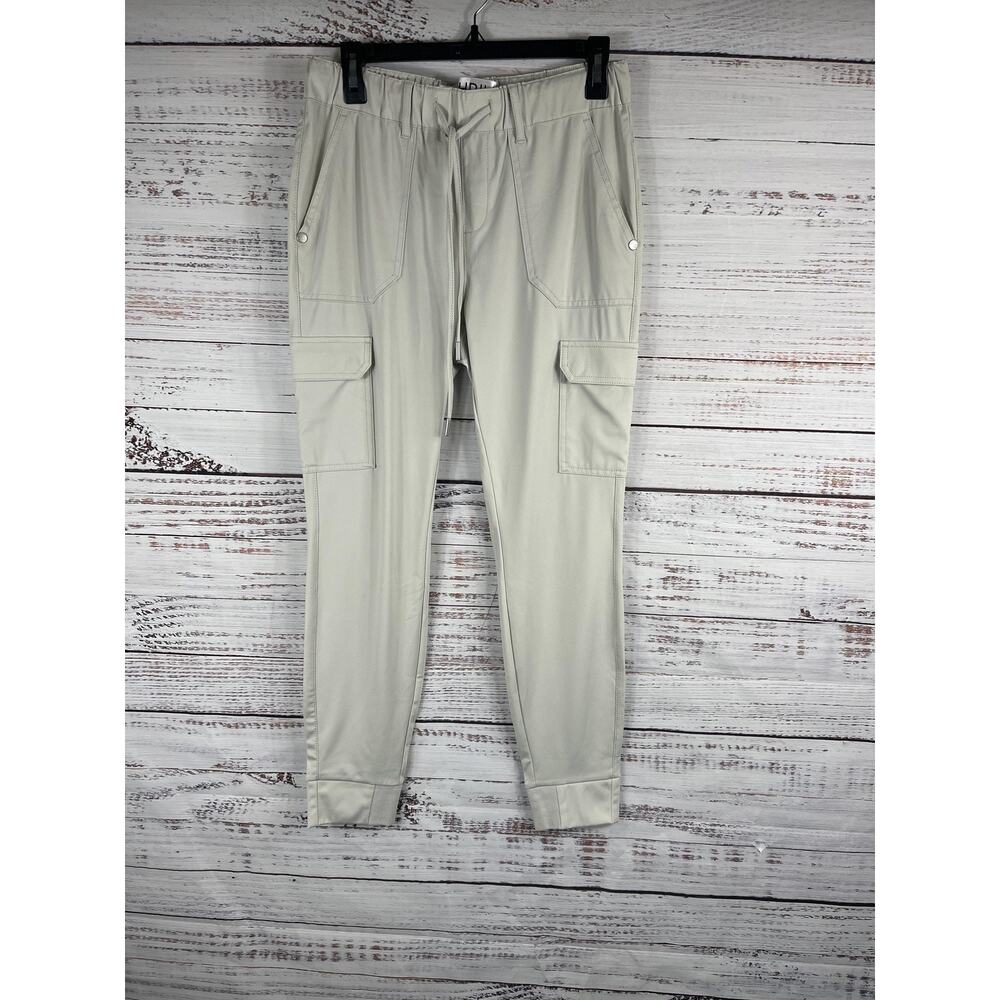 Zhrill Pants Women's Size S Beige Daisy Cargo Joggers Stretch Polyamide Casual